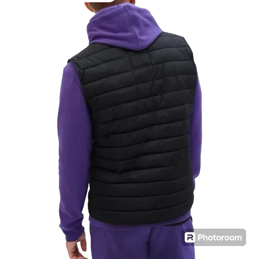 Gap Windproof Quilted Puffer Vest Water Resistant Full Zip Small In Black - Picture 12 of 12